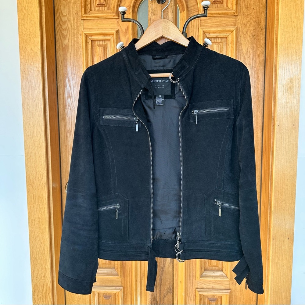 Neutral Zone genuine leather suede jacket coat size S - Picture 1 of 9